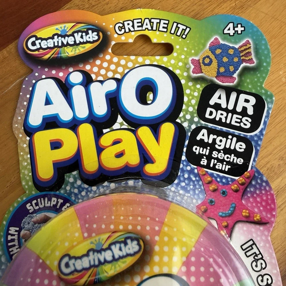 Airo Play By Creative Kids Air Dry Clay‎ 2 Pack Yellow Blue NEW Gifts Unisex